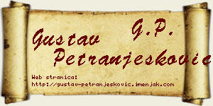 Gustav Petranjesković vizit kartica